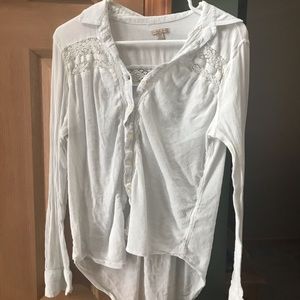 Cape Juby (Aeropostale) Button-down Lace Top